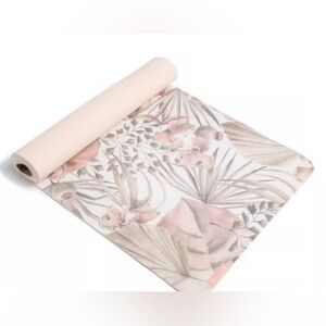 Floral Patterned Vegan Suede Yoga Mat